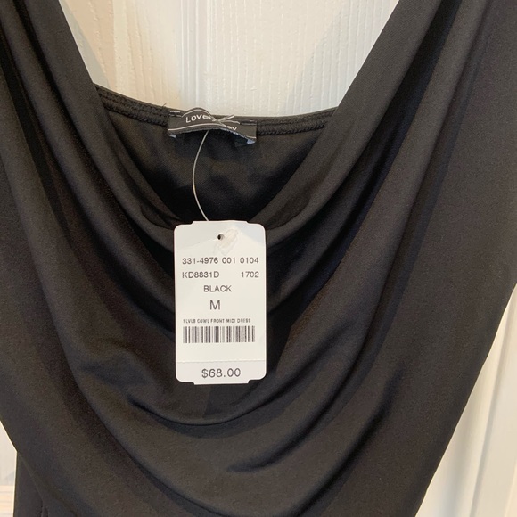 Little Black midi dress with cowl neck - Picture 4 of 5